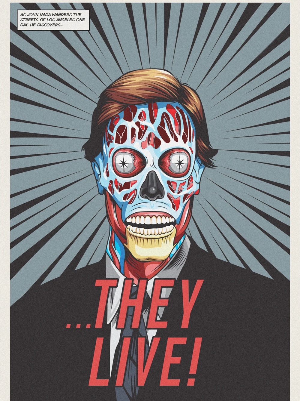 They Live 1988 John Carpenter Giclée Silk Canvas Art Print 8x12
